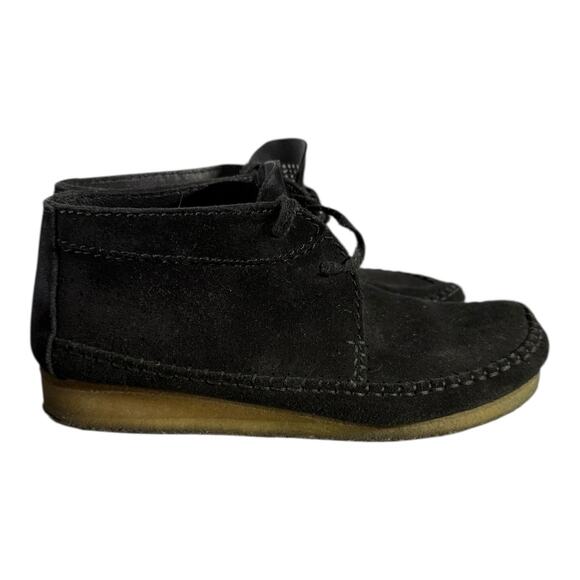 Clark’s Other - Clarks Originals Wallabee Boot Men’s 9 Black Suede Leather Crepe Sole Moccasin